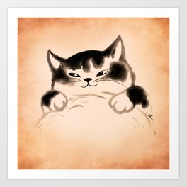 Hug me fat cat Art Print