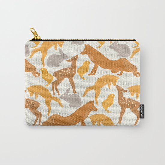 Deer Fox Rabbit Chick Playing Carry-All Pouch