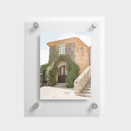 Medieval Éze Village Photo | Pastel Color House In France Art Print | Botanical Street Travel Photography Floating Acrylic Print