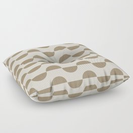 Calming minimalistic textured semi-circle geometric pattern - tan Floor Pillow