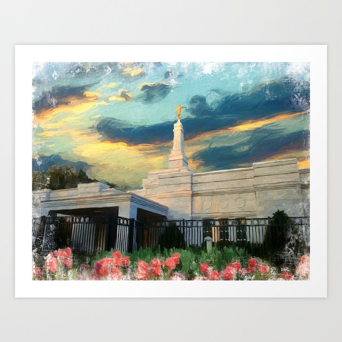 Baton Rouge Louisiana Lds Temple Art Print By Brentknudson Society6