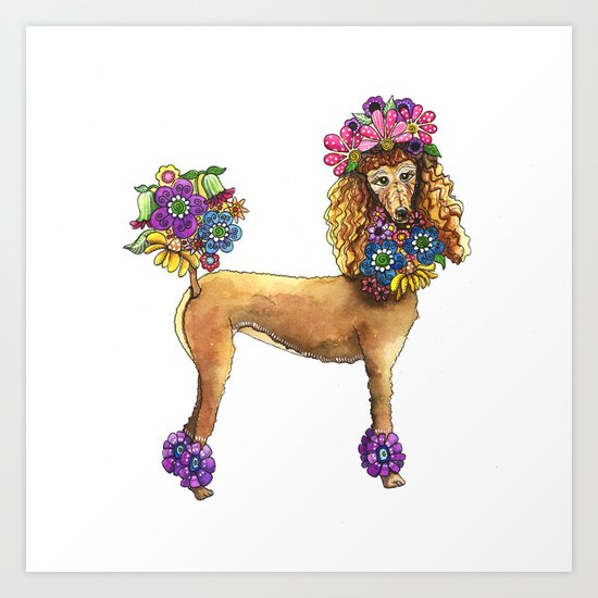Poodle Dee Doo Art Print