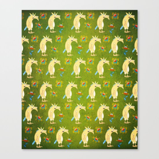 Flowers & Unicorns Canvas Print