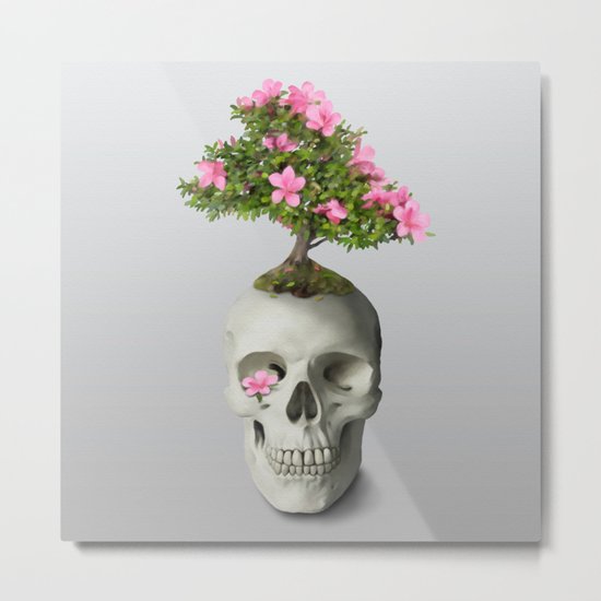 Bonsai Skull Metal Print