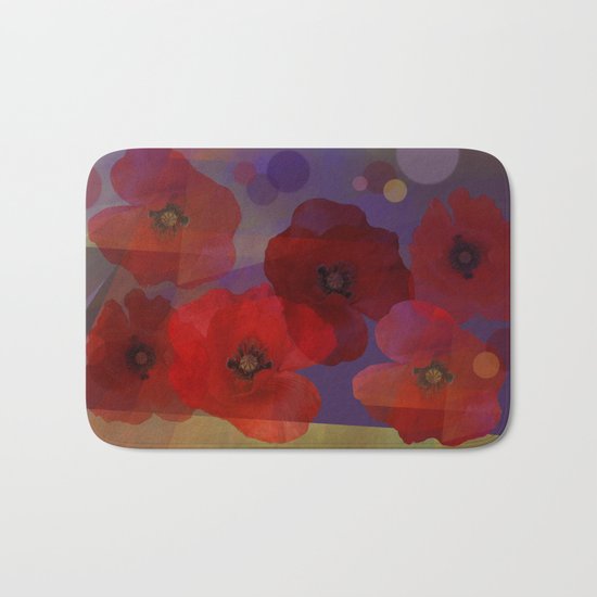 Summer promise with red poppies Bath Mat