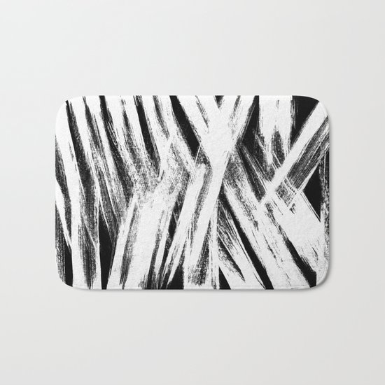 White brush Bath Mat