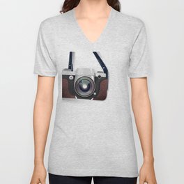 Vintage Camera V Neck T Shirt