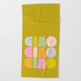 Ciao Beach Towel | Lettering, Curated, Ciao, Digital, Positivity, Joyfuldesign, Fundesign, Typography, Graphicdesign 