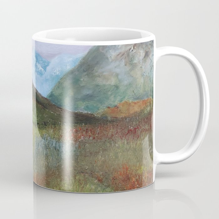 Arran, a beautiful Scottish landscape, wild grasses and hills by Luna Smith Art, LuArt Gallery Coffee Mug