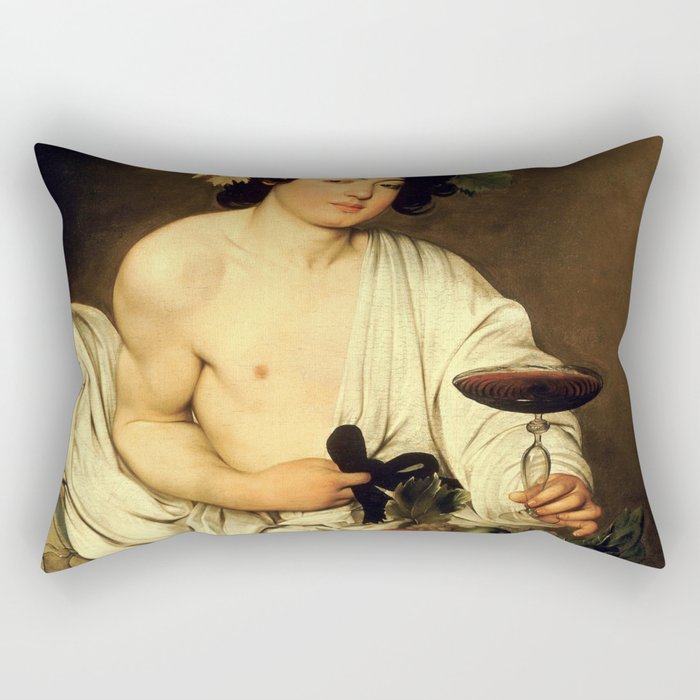 Bacchus - Caravaggio Rectangular Pillow