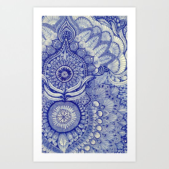 blue Art Print