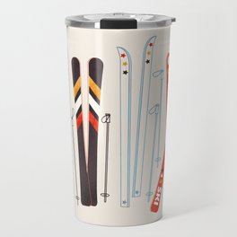 Retro Ski Illustration Travel Mug
