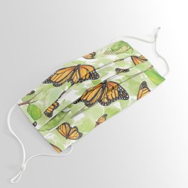 Monarch Butterfly Life Cycle Face Mask