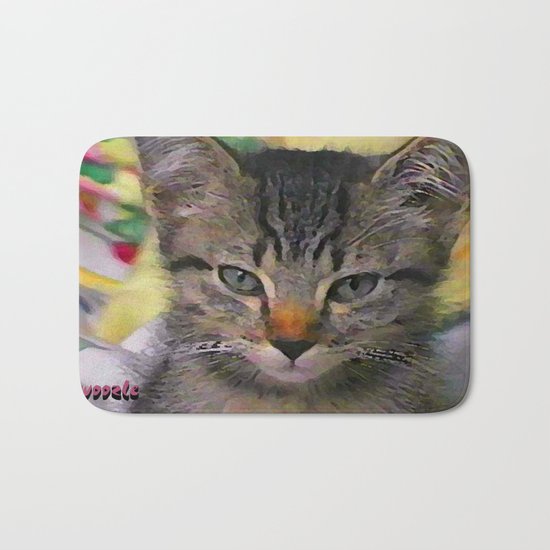 Swoozle's Tabby Kitten After Nap Bath Mat
