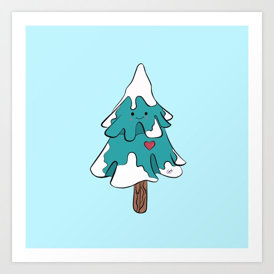 Cute pine tree Art Print