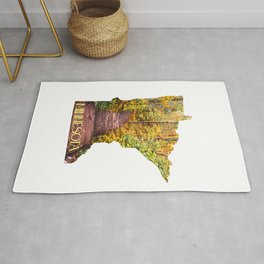 Map of Minnesota | Forest Trail Area & Throw Rug