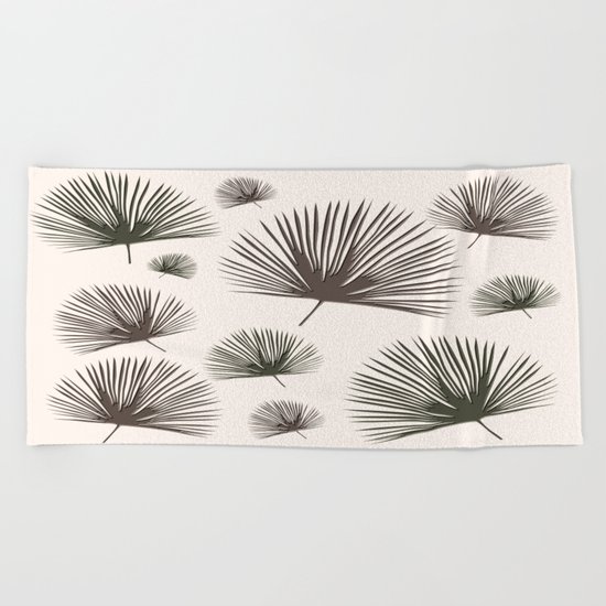 Softer Seasons (sand fan palm) Beach Towel