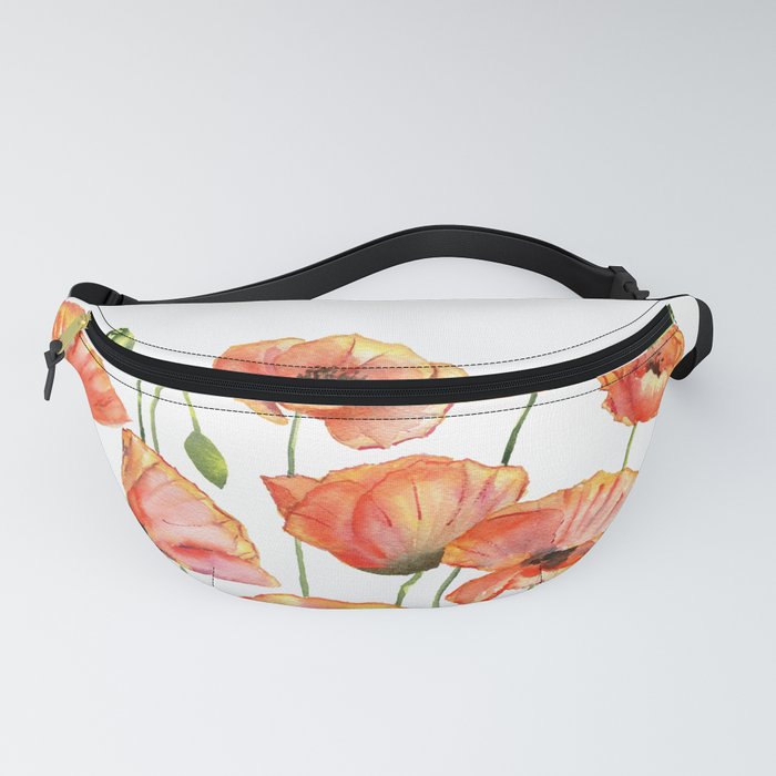 Poppies Watercolor 2  Fanny Pack