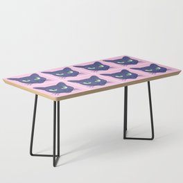 Retro Modern Periwinkle Cats Pink Coffee Table