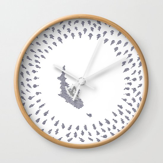 Shark pattern Wall Clock