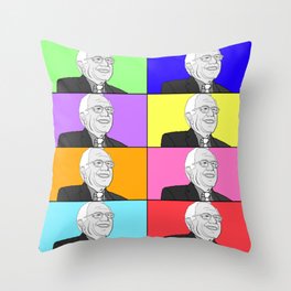 Retro Bernie for the win Throw Pillow