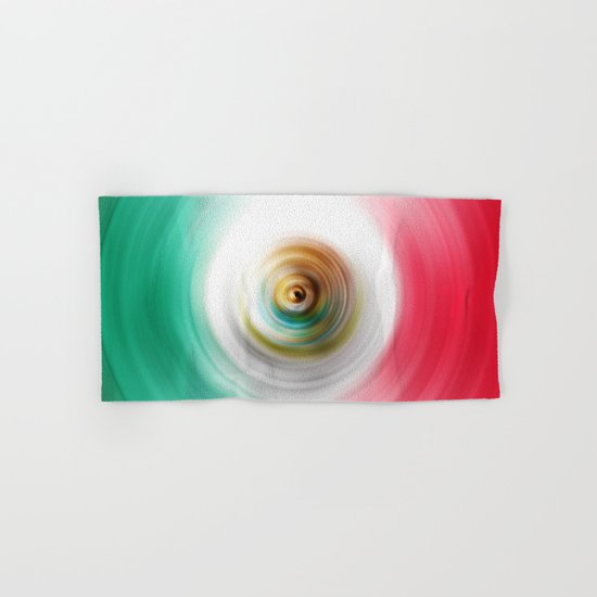 Green, White and Red Swirl Hand & Bath Towel