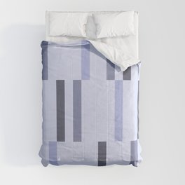 Retro Abstract Art Lines Light Blue Comforter