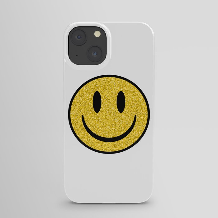 Glitter Smiley Face iPhone Case