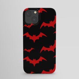 Halloween Bats Black & Red iPhone Case