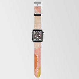 geometry shape mid century organic blush curry teal Apple Watch Band
