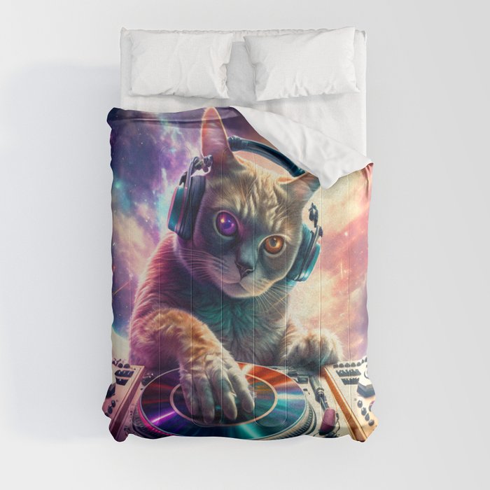 Cat DJ Party  Comforter