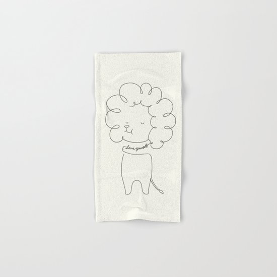 Love Yourself Lion Hand & Bath Towel
