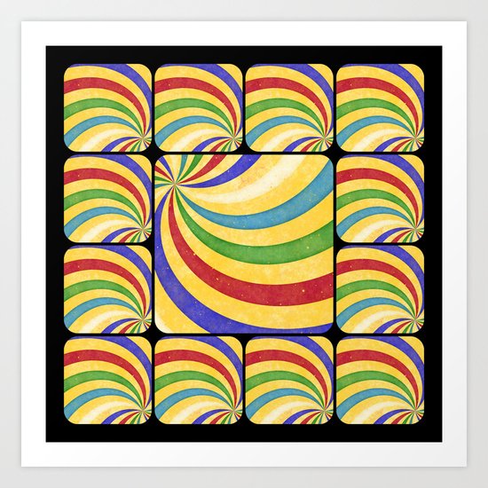 Spiral collage Art Print