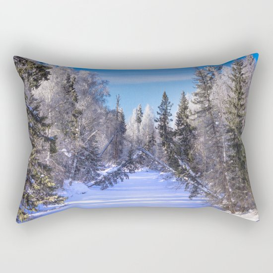 Frozen river Rectangular Pillow