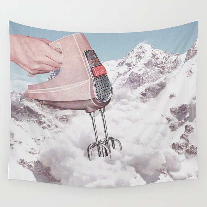 Doris Whisker II - Avalanche Whipped Cream Mountain Wall Tapestry