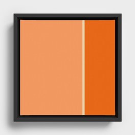 Spring 2 tones Apricot & Orange Framed Canvas