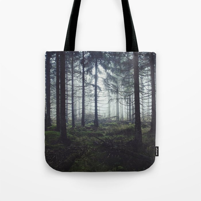 Through The Trees // Fog Forest Home Tote Bag