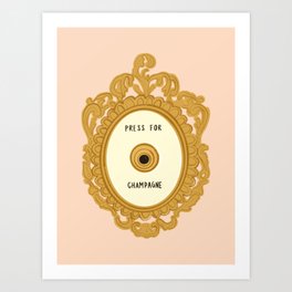 Press for Champagne in Pink Art Print