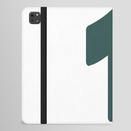 1 (Dark Green & White Number) iPad Folio Case