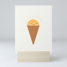Sunshine Ice Cream Cone Mini Art Print