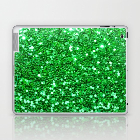 Green Glitter Pattern Laptop & iPad Skin