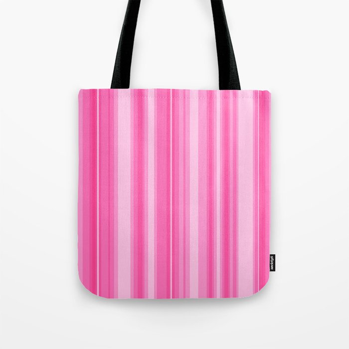 Pink Candy Stripe Tote Bag By Mellowcat Society6 Pink Candy Stripe Tote Bag