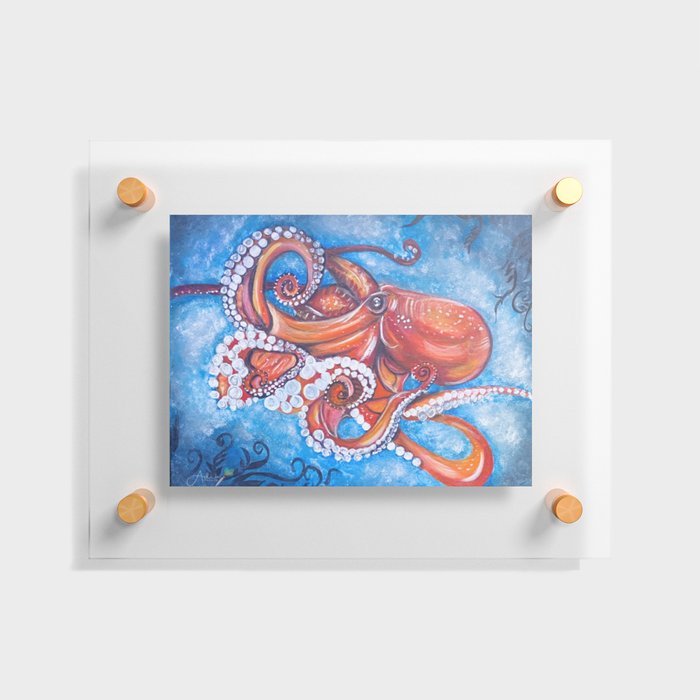 Colorful Octopus Floating Acrylic Print