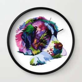 Colorful dog pop art style Wall Clock | Colorfuldogs, Petdogs, Puppiesdoggift, Dogs, Doglover, Graphicdesign, Puppylovers, Rainbowdog, Cutedogs, Dogowner 