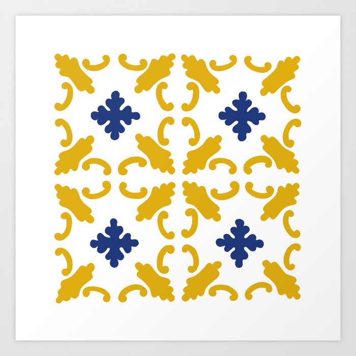 Yellow tile Art Print