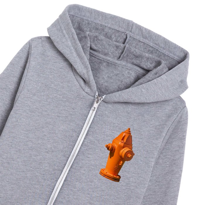 Clow F2500 Orange Fire Hydrant Kids Zip Hoodie