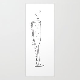 Champagne Bubbles Art Print