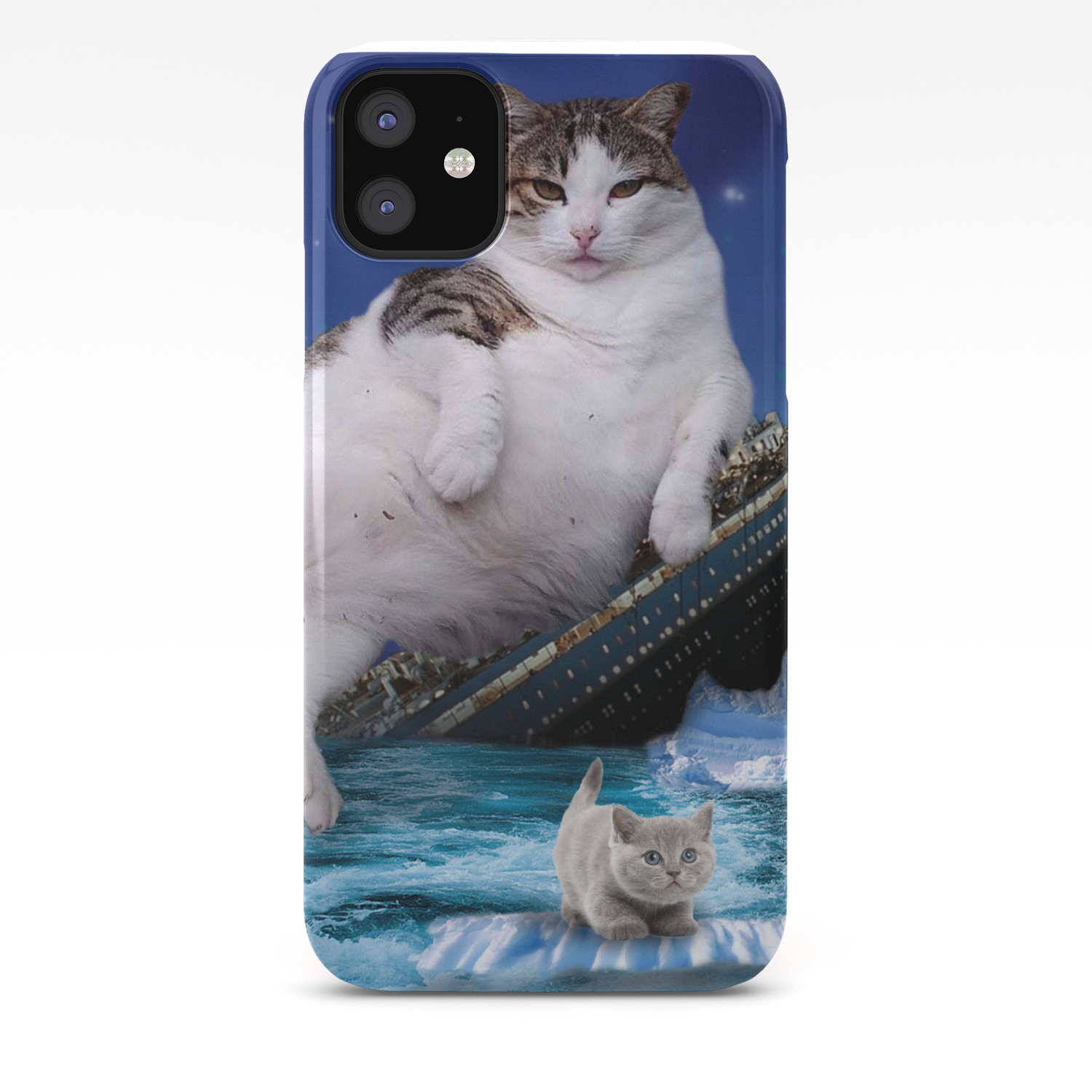 Cat Sinking Kitty Fat Cats Rescue Movie Famous Scene Iphone Case