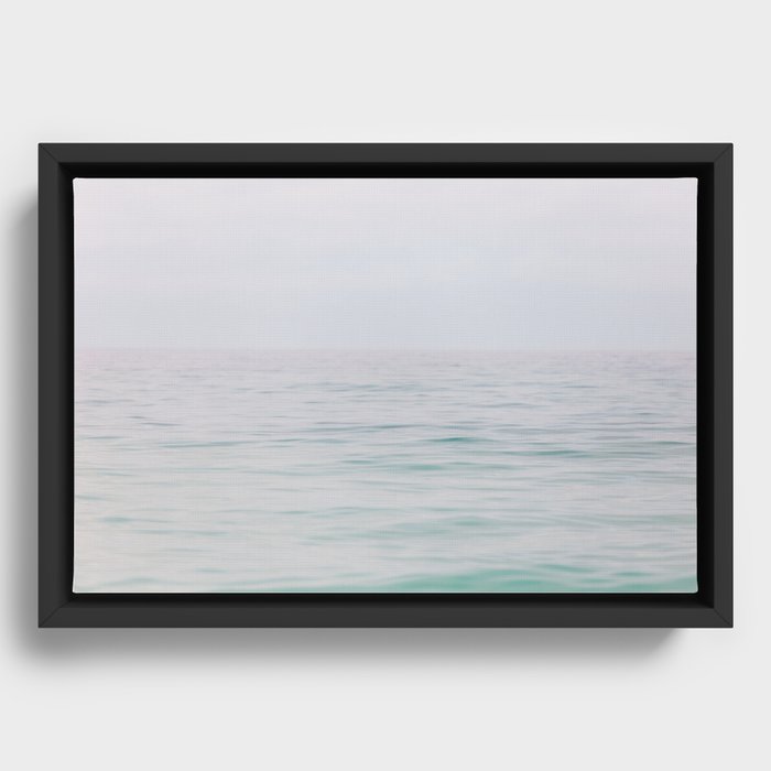 Rolling Waves - Lake Michigan Photography Framed Canvas