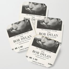 Vintage 1961 Bob Dylan Carnegie Hall Folk Festival Concert Gig Poster Coaster